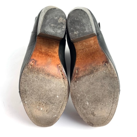 Rag & Bone Harrow Black Leather Ankle Boots 38 fits like 7 - Picture 6 of 8